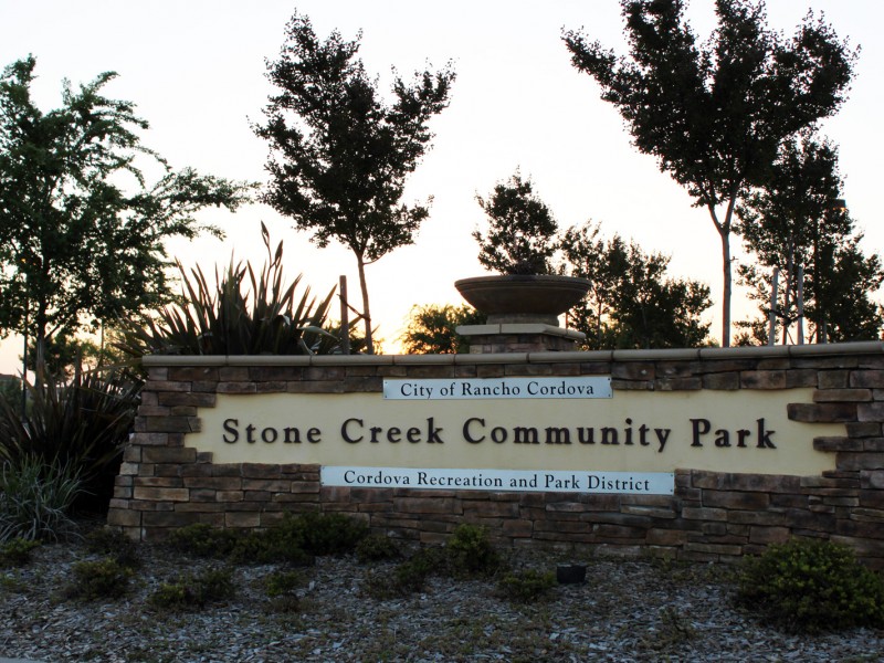 Stone Creek Community Park sign